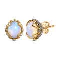 AA natürliche, äthiopische Welo Opal-Ohrringe - 2,37 ct.
