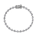 Moissanit Armband, ca. 18 cm, 925 Silber platiniert ca. 2.86 ct