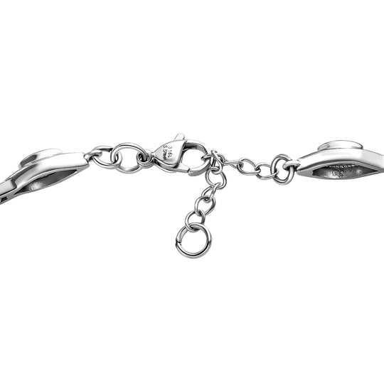 Weißer Topas Armband ca. 18 cm Edelstahl ca. 4.73 ct