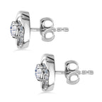Moissanit Ohrstecker, 925 Silber platiniert ca. 0.63 ct