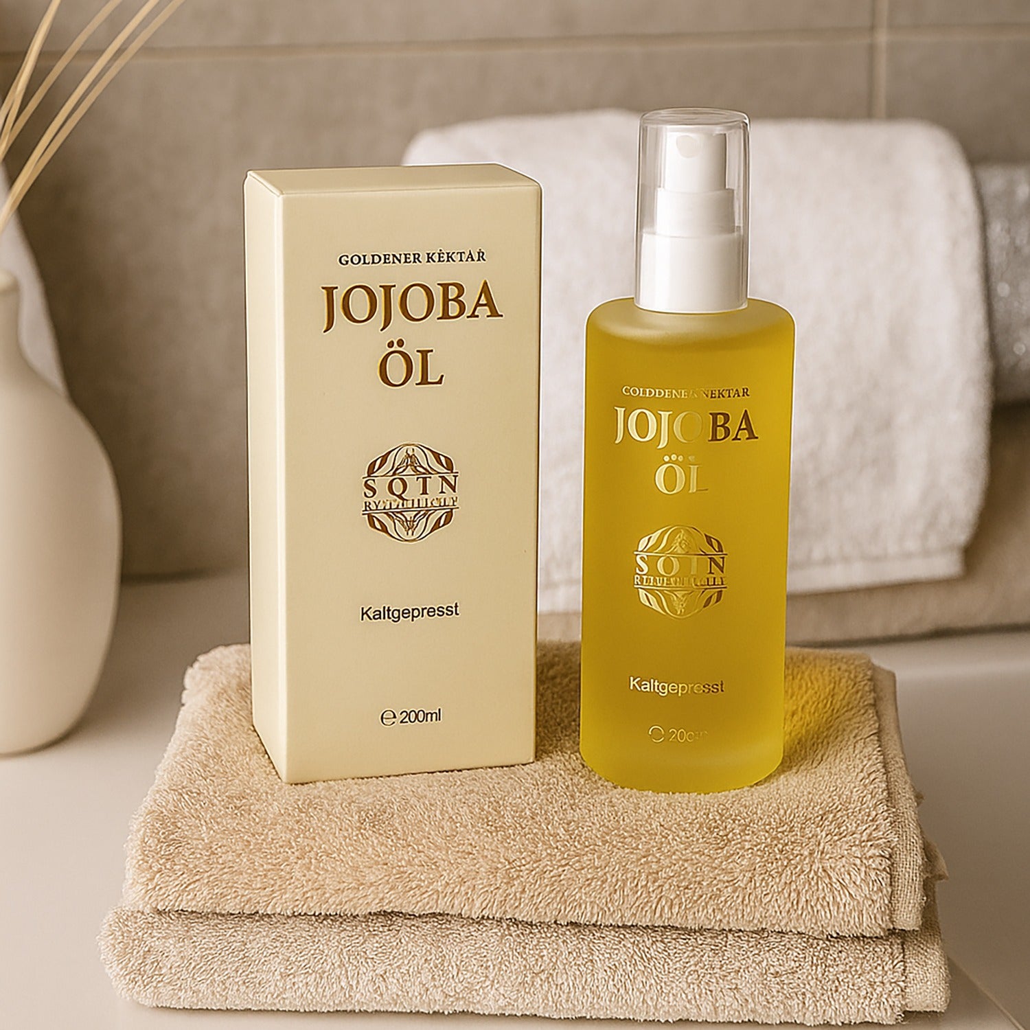 Sqin Botanicals Jojobaöl, kaltgepresst, naturrein, 200 ml
