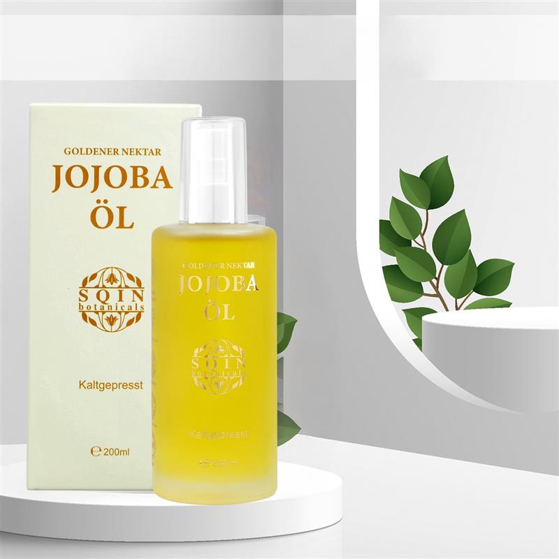 Sqin Botanicals Jojobaöl, kaltgepresst, naturrein, 200 ml