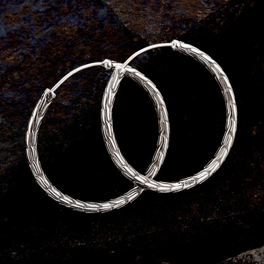 Royal Bali Kollektion - 925 Silber Ohrringe ca. 8,35g