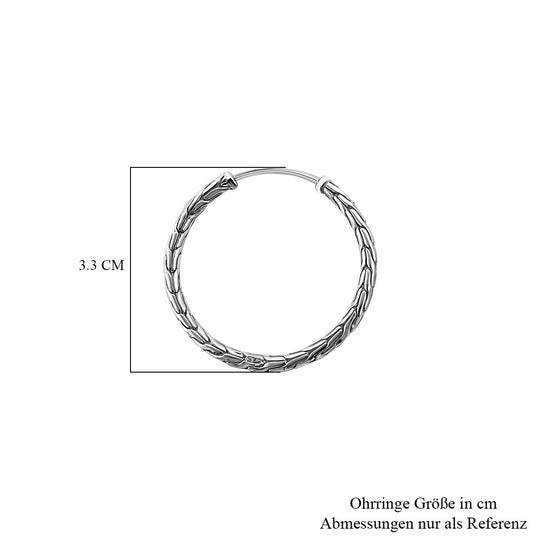 Royal Bali Kollektion - 925 Silber Ohrringe ca. 8,35g