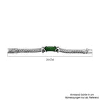 Royal Bali Kollektion - Grüne Jade Armband, ca. 19 cm 925 Silber ca. 23.70 ct