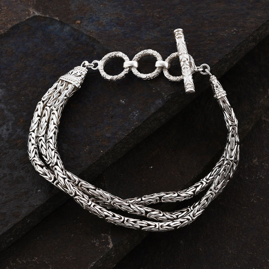 Royal Bali Kollektion - 925 Silber, Padian Armband ca. 19 cm ca. 25,45g