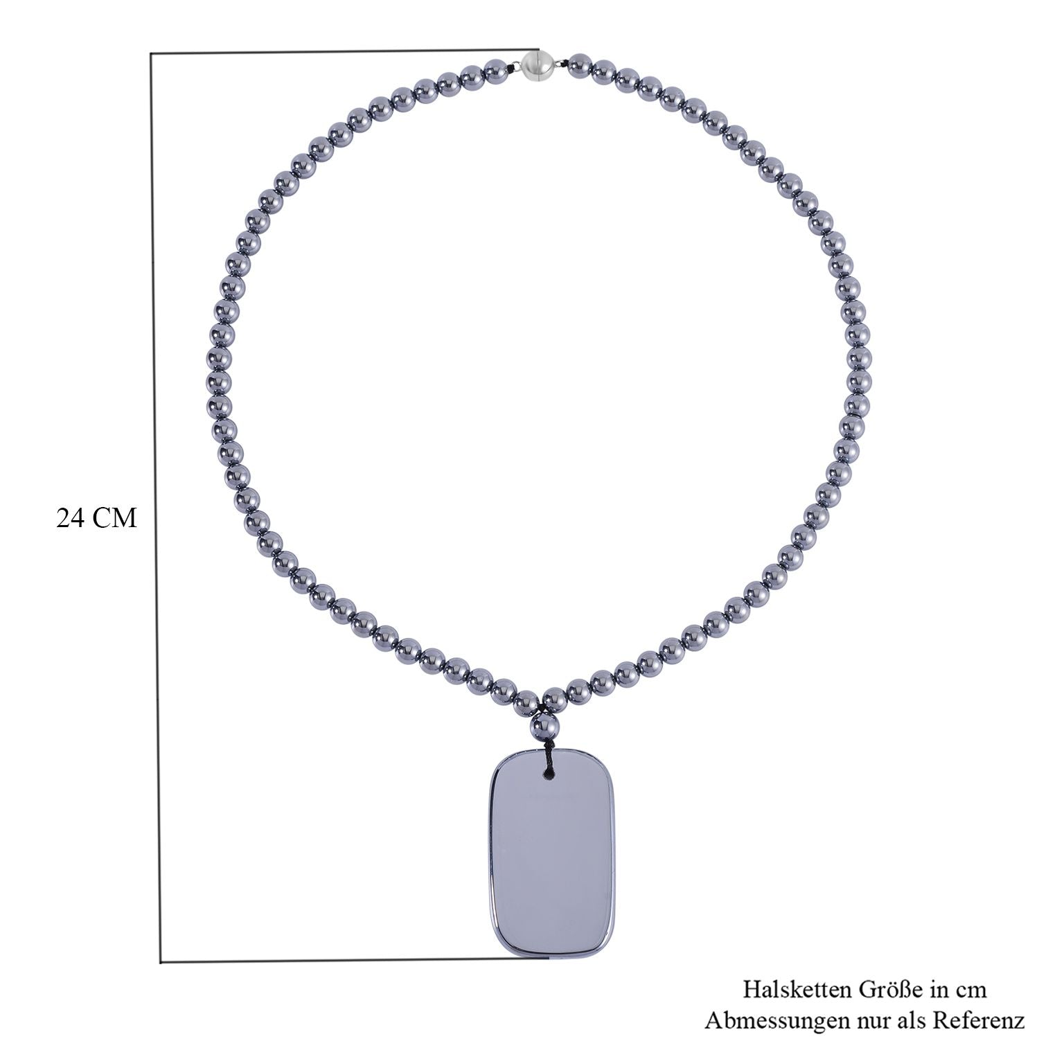 Terahertz Halskette ca. 50 cm 925 Silber rhodiniert ca. 245.00 ct