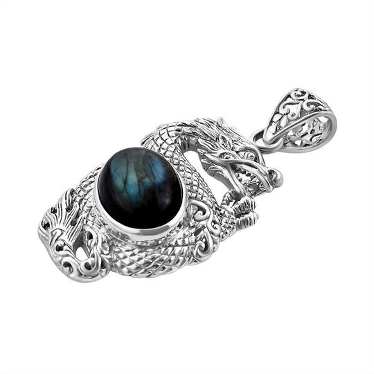 Royal Bali Kollektion - Labradorit Anhänger 925 Silber ca. 10.00 ct