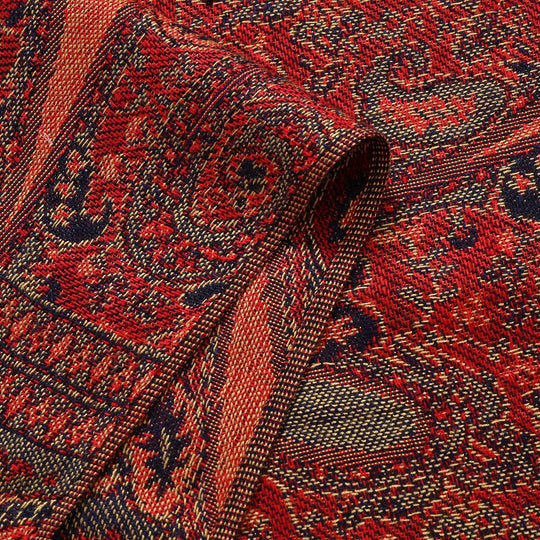 Jacquard Paisley Schal mit floralem Motiv, 180x70 cm, Fransen, lila