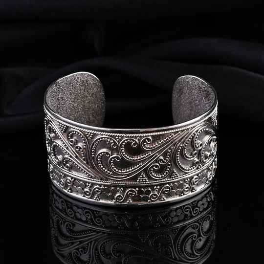 Royal Bali - 925 Silber Armreif, ca. 18.5 cm, ca. 46,90g