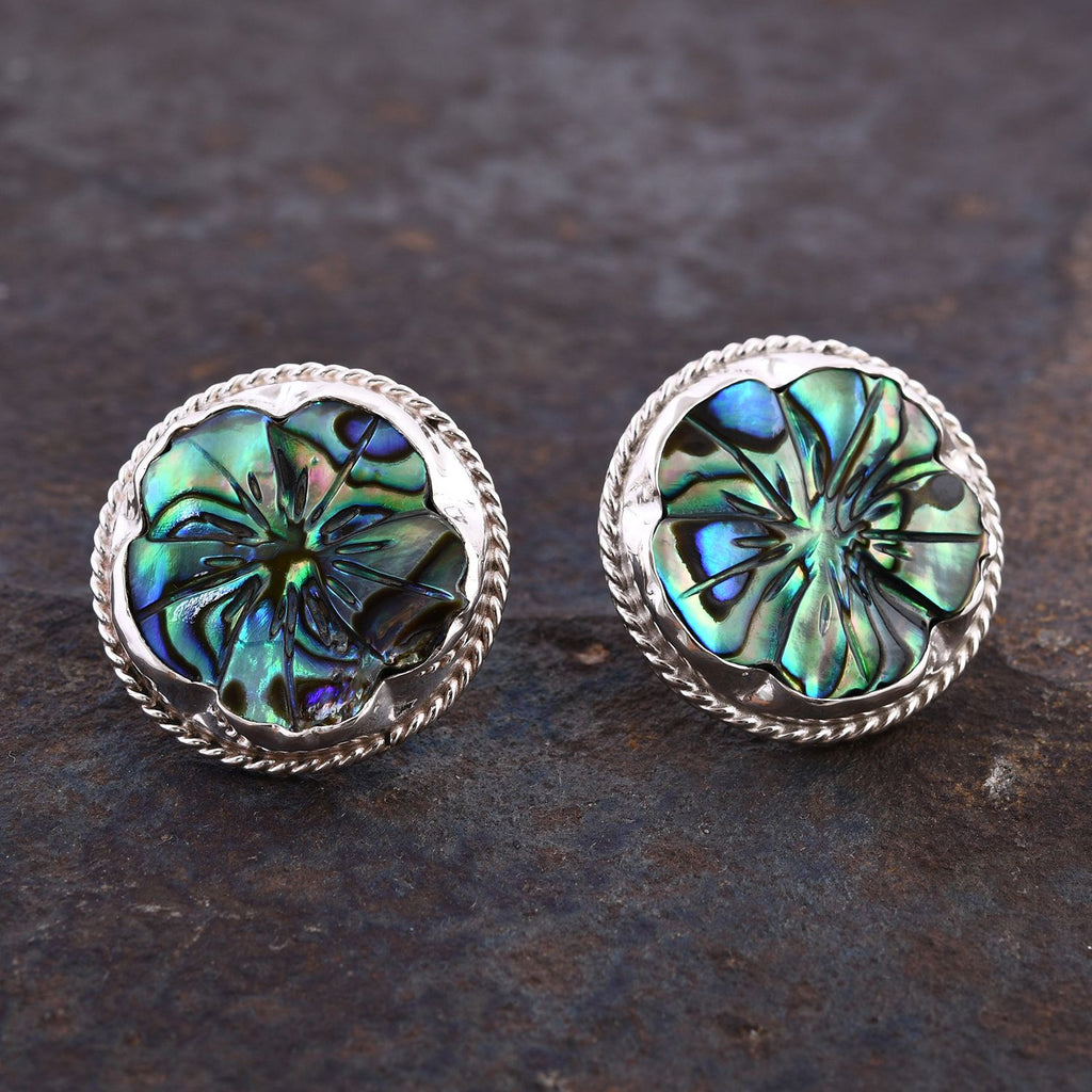 Abalone Muschel Ohrringe 925 Silber