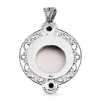 Royal Bali - Sleeping Beauty Türkis, Ochse Knochen Anhänger, 925 Silber ca. 0.61 ct
