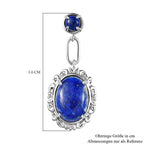 Lapislazuli Ohrringe, platiniert, ca. 14.58 ct