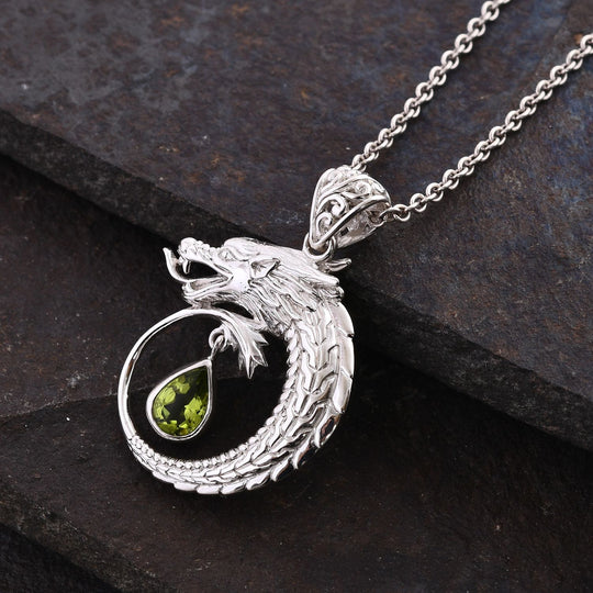 Peridot Anhänger 925 Silber ca. 1.29 ct