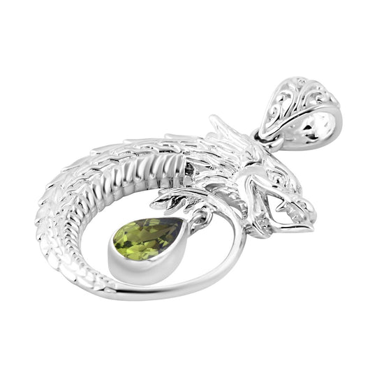 Peridot Anhänger 925 Silber ca. 1.29 ct