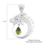 Peridot Anhänger 925 Silber ca. 1.29 ct