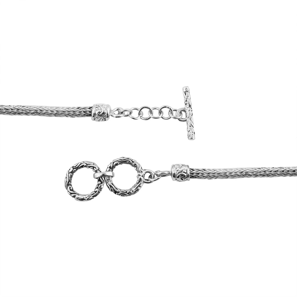 Roter Granat Halskette ca. 45 cm 925 Silber ca. 5,48 ct.