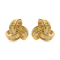 Gelber Diamant P3 Ohrringe 925 Silber Gelbgold Vermeil ca. 0,25 ct.
