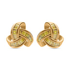 Gelber Diamant P3 Ohrringe 925 Silber Gelbgold Vermeil ca. 0,25 ct.