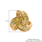Gelber Diamant P3 Ohrringe 925 Silber Gelbgold Vermeil ca. 0,25 ct.
