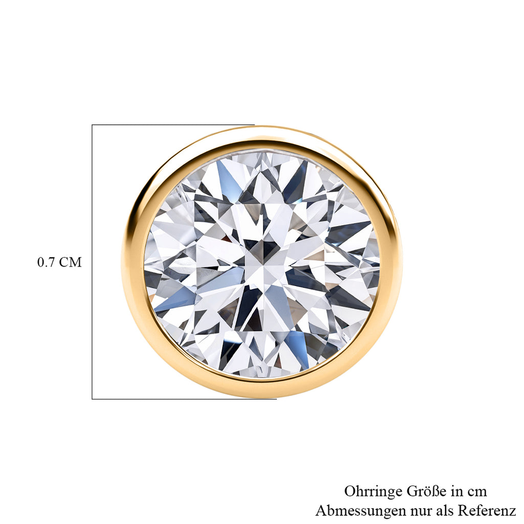 LUXURIANT DIAMOND - Lab grown Diamant VS-GH Ohrringe, IGI zertifiziert, 585 Gold ca. 1.01 ct