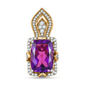 AA afrikanischer Amethyst und Zirkon-Anhänger - 6,18 ct.
