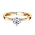 Lab grown Diamant VS-GH Ring, IGI zertifiziert, 585 Gold (Größe 20.00) ca. 0.50 ct