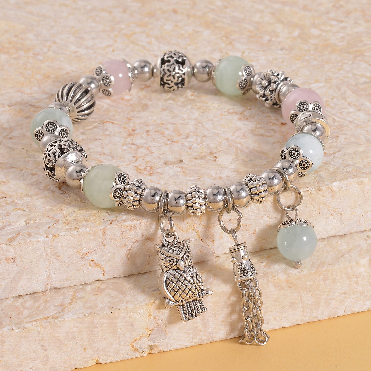 Beryll Armband, flexibles, Reine Legierung ca. 44.50 ct