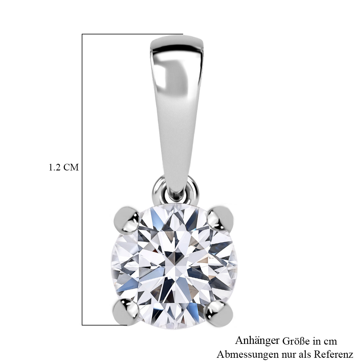 Signature Kollektion - Lab grown Diamant VS Anhänger,IGI zertifiziert,950 Platin ca. 0.50 ct