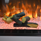 Elektrischer Kamin mit Authentischem Flammenspiel: Flexibel in 2 Heizstufen, 11-stufiger realistischer Flammeneffekt, 3 einstellbare Helligkeitsgrade