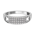 Weißer Diamant Ring, 925 Silber platiniert, (Größe 17.00) ca. 0.20 ct