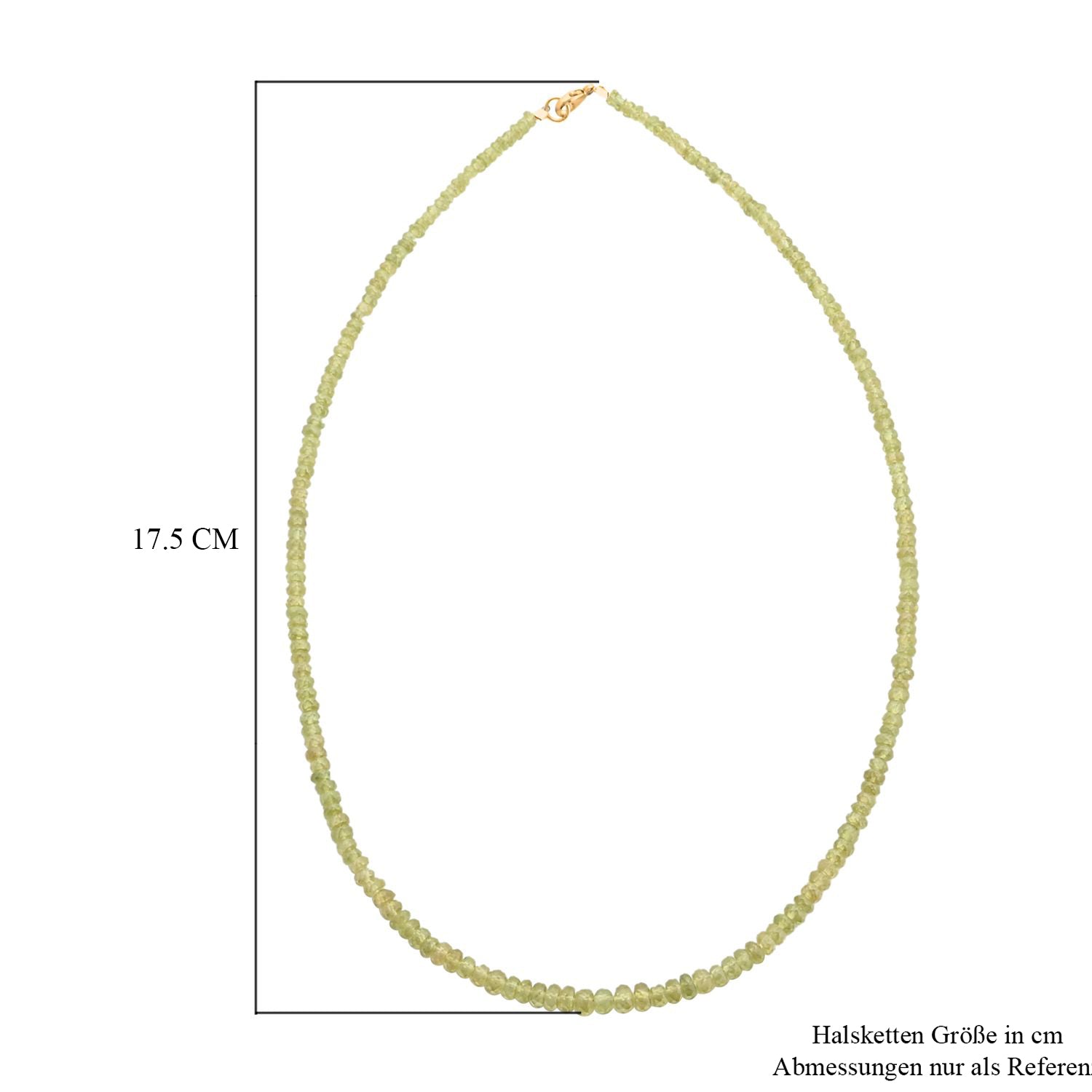 AAAA Sphen Halskette ca. 45 cm 750 Gold ca. 60,00 ct.