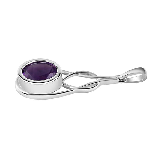 Afrikanischer Amethyst Anhänger, 925 Silber platiniert, ca. 1.70 ct