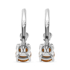 Citrin Ohrringe, 925 Silber platiniert, ca. 0.83 ct