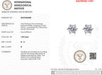 Lab grown Diamant SI-GH Ohrringe, IGI zertifiziert, 950 Platin ca. 1.50 ct