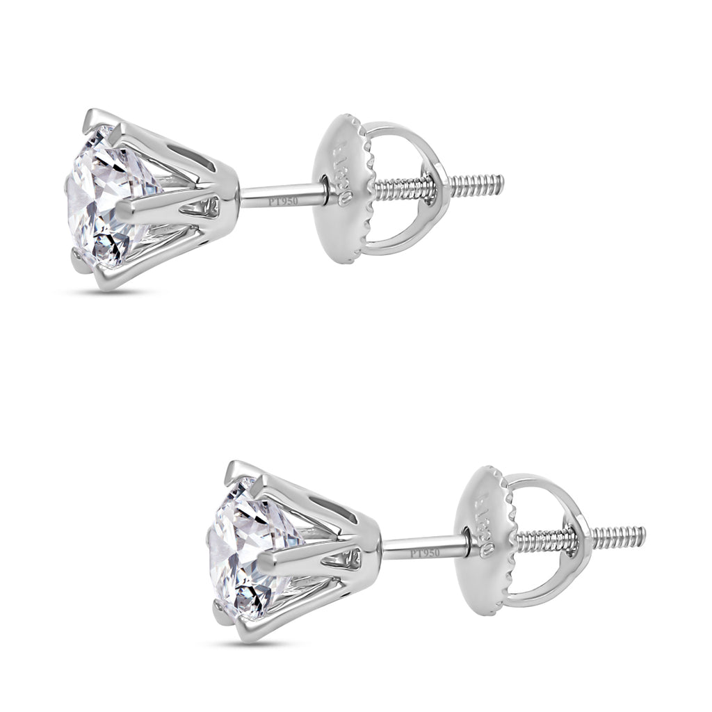 Lab grown Diamant SI-GH Ohrringe, IGI zertifiziert, 950 Platin ca. 1.50 ct