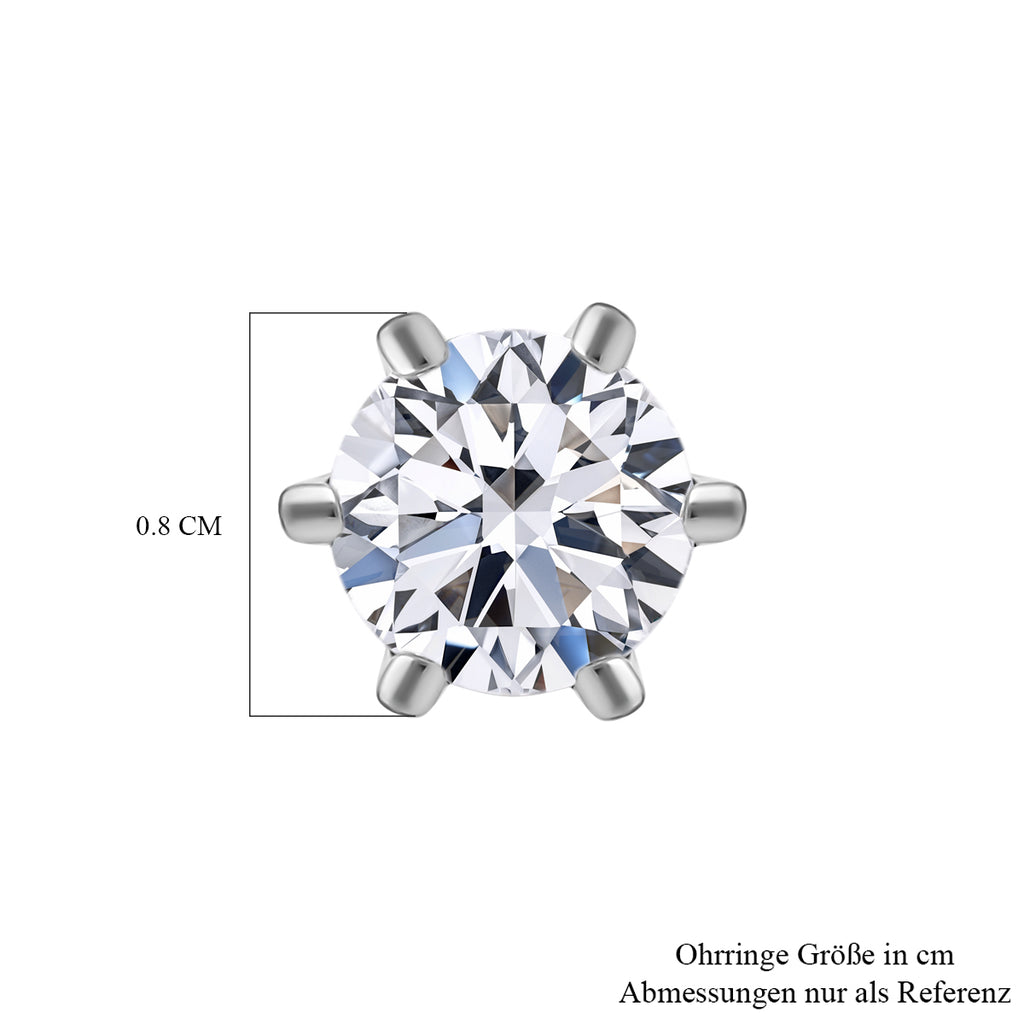 Lab grown Diamant SI-GH Ohrringe, IGI zertifiziert, 950 Platin ca. 1.50 ct