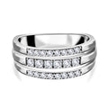 Weißer Zirkonia Ringe 925 Silber rhodiniert (Größe 16.00)
