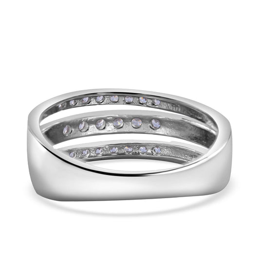 Lustro Stella - Weißer Zirkonia Ring, 925 Silber rhodiniert (Größe 20.00)