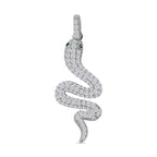 Grüner Zirkonia, Weißer Zirkonia Anhänger 925 Silber rhodiniert ca. 2.04 ct