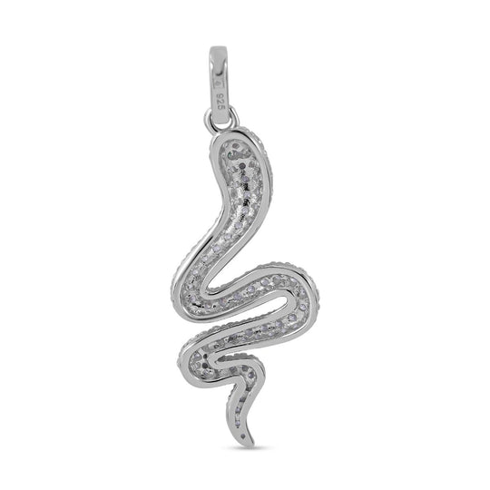 Grüner Zirkonia, Weißer Zirkonia Anhänger 925 Silber rhodiniert ca. 2.04 ct