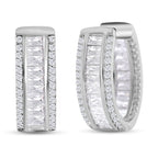 LUSTRO STELLA - Weißer Zirkonia Ohrringe, 925 Silber rhodiniert, ca. 4.89 ct