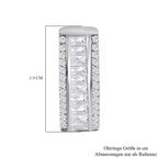 LUSTRO STELLA - Weißer Zirkonia Ohrringe, 925 Silber rhodiniert, ca. 4.89 ct