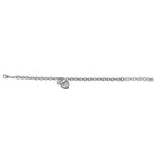Lustro Stella Weißer Zirkonia Armband ca. 20 cm + 5 cm Extender, 925 Silber rhodiniert