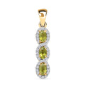 AA Vesuvianit und Zirkon Anhänger - 1,23 ct.