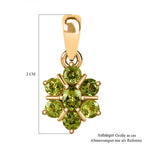 Natürlicher AA Calabar-Turmalin Anhänger, 925 Silber Gelbgold Vermeil ca. 0.89 ct