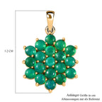 Grün, äthiopischer Welo Opal Anhänger, 925 Silber Gelbgold Vermeil, ca. 2.95 ct