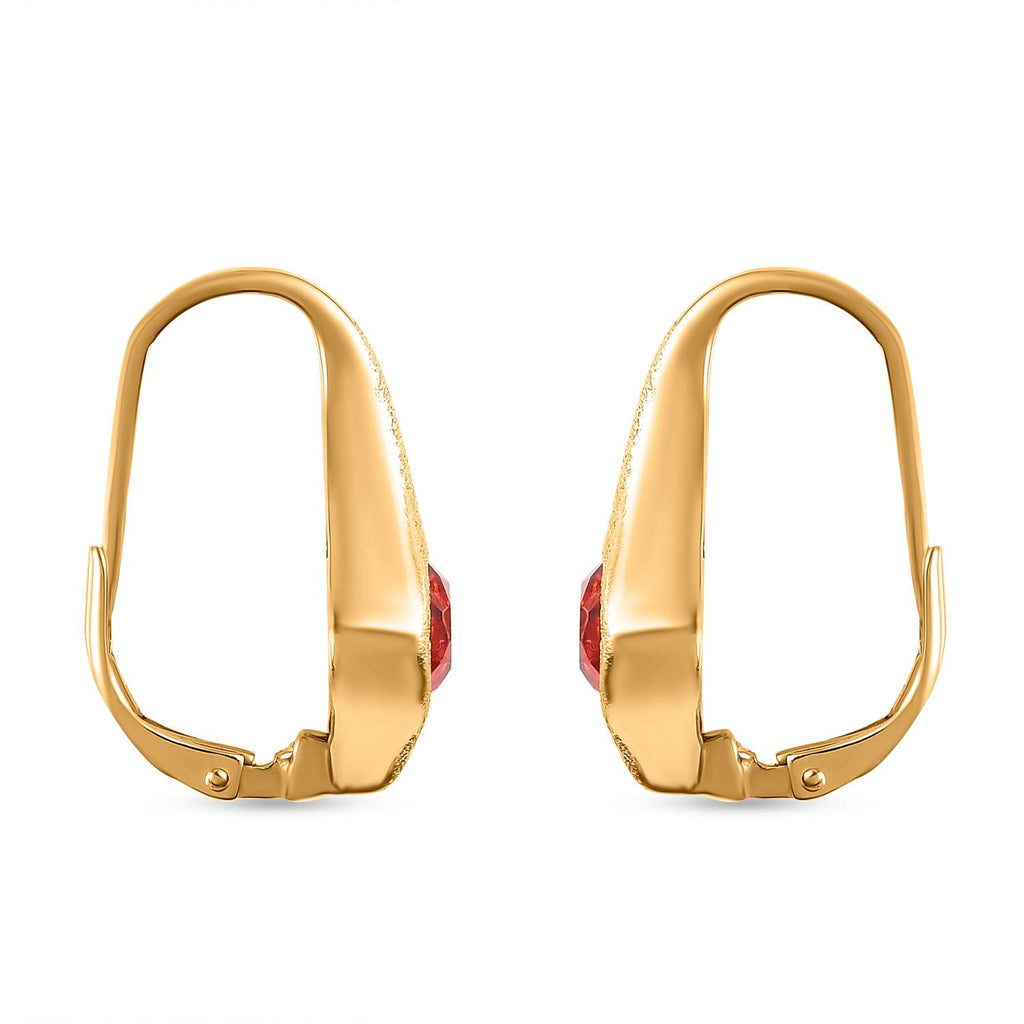 Sunset Quarz Triplette Ohrringe, 925 Silber Gelbgold Vermeil, ca. 2.93 ct