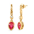 Sunset Triplett Quarz und Zirkon Ohrringe- 2,81 ct.
