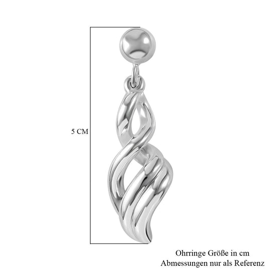 Silberhauch Kollektion - Elektroform Ohrringe, 925 Silber ca. 7,81g
